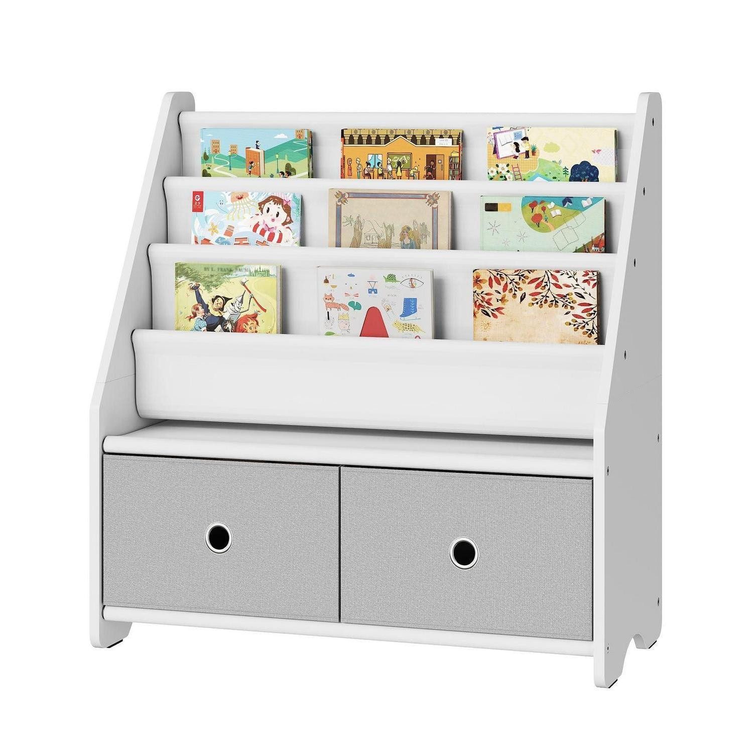 LuxusKollektion Spielzeugtruhe Kinderregal mit Stofffächern (1 St)
