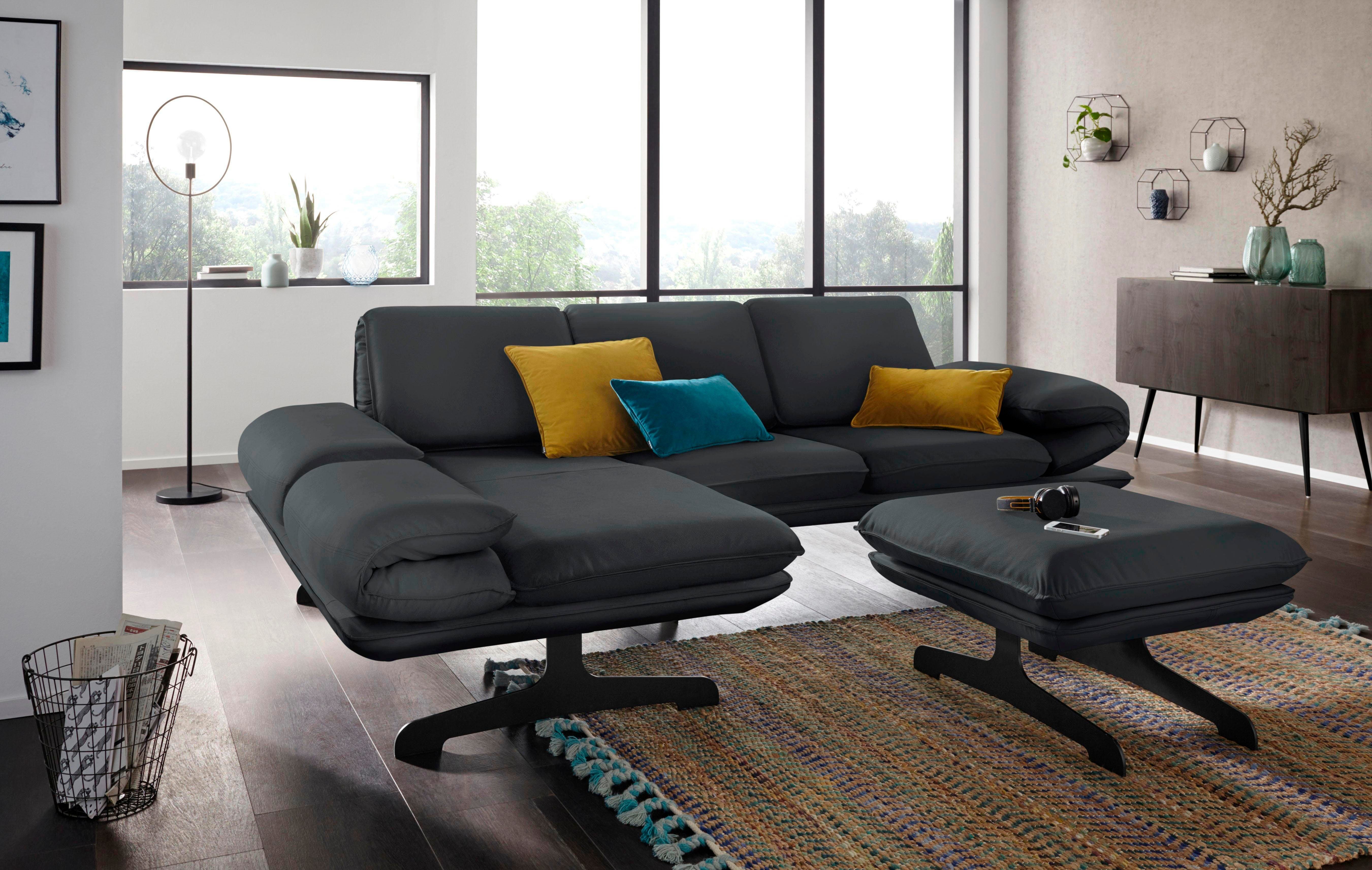 collection Ecksofa mit mit New und wahlweise Kufenfüßen aus York, Arm- Metall DOMO Rückenfunktion,