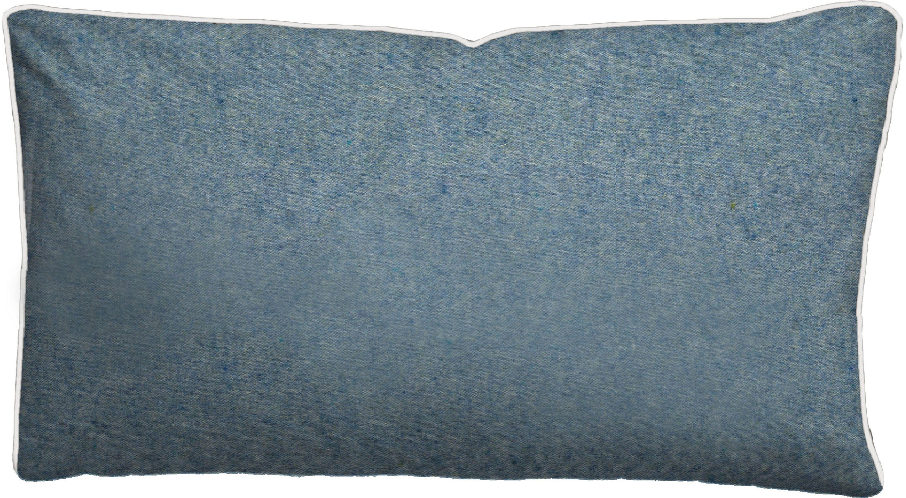 Biberna Kissenbezug Hermal Flanell mit Reißverschluss, Melange-Optik, Wendekissenbezug, (1 Stück), Feinflanell, Made in Germany zertifiziert, kuschelig weich, mit Paspel