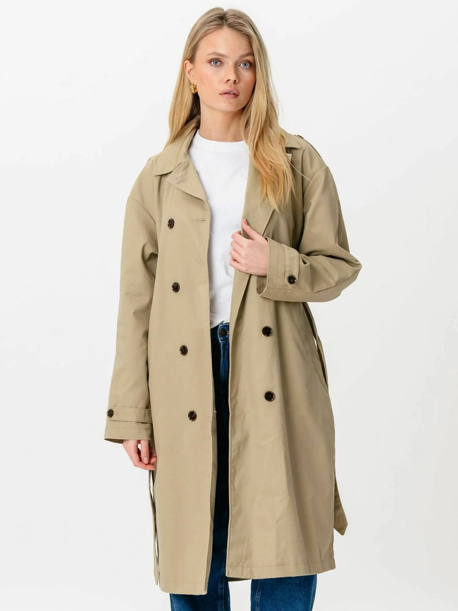 TEESHOPPEN Kurzmantel TEESHOPPEN Coat Linea Trenchcoat
