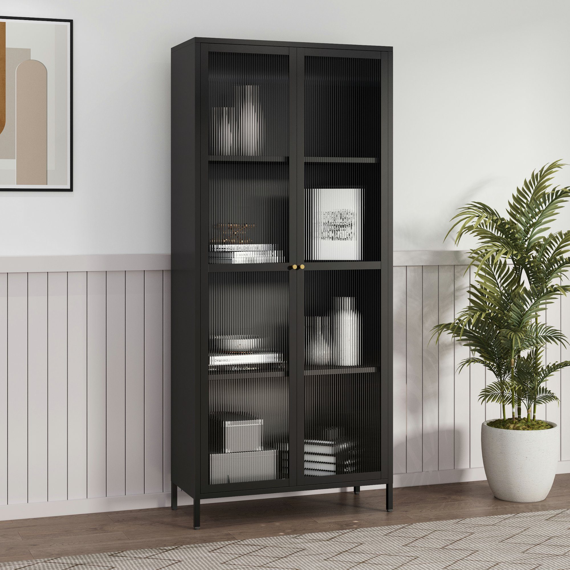en.casa Vitrine »Säkylä« mit 2 Türen günstig online kaufen