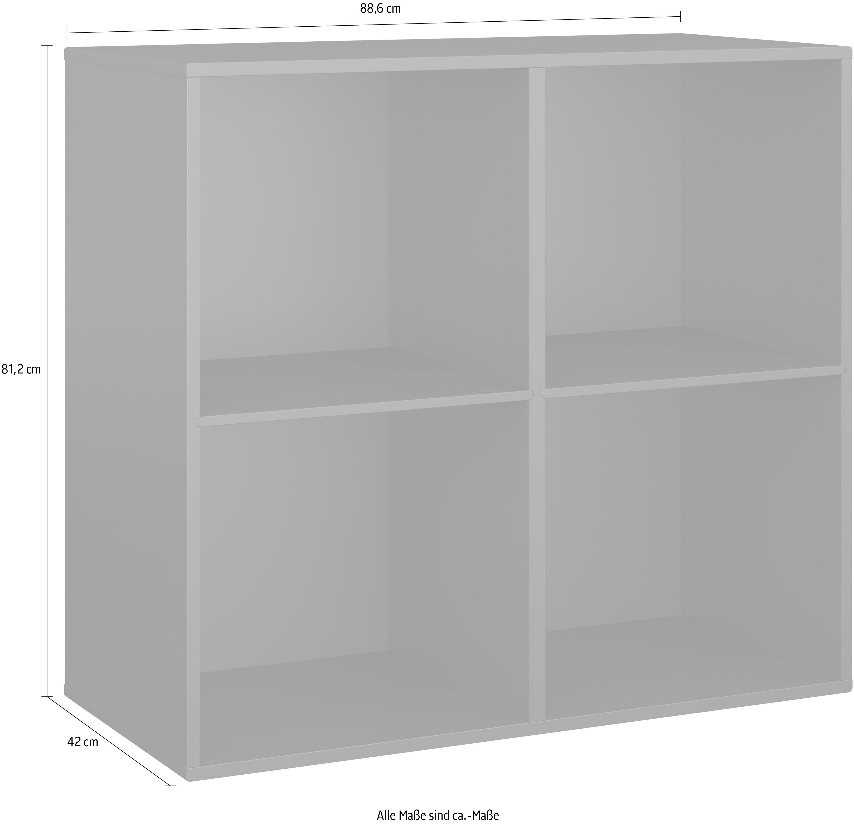 Hammel Furniture Regal Keep by | Graphit 2 Graphit Breite Einlegeböden, cm Modul 006, Wandmontage/ 88,6 feste stehend montierbar, Hammel