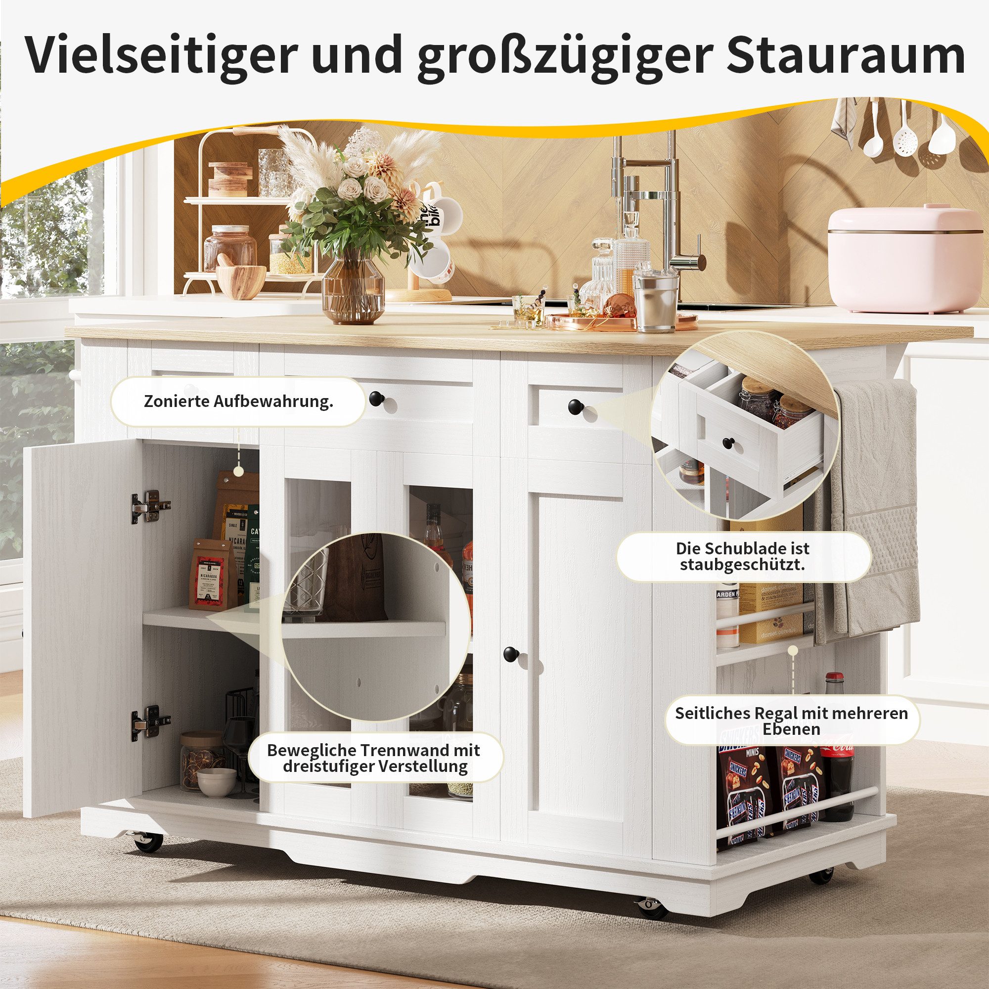 HAUSS SPOLE Küchenwagen Esszimmerwagen mit abnehmbaren günstig online kaufen