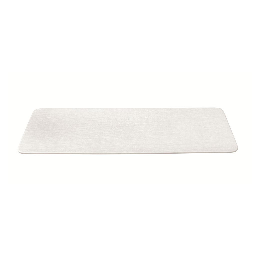 Villeroy & Boch Servierplatte Manufacture PlatteRechteck, Porzellan, (1-tlg), Premium Porcelain, mikrow.- & spülm.sicher, Made in Germany