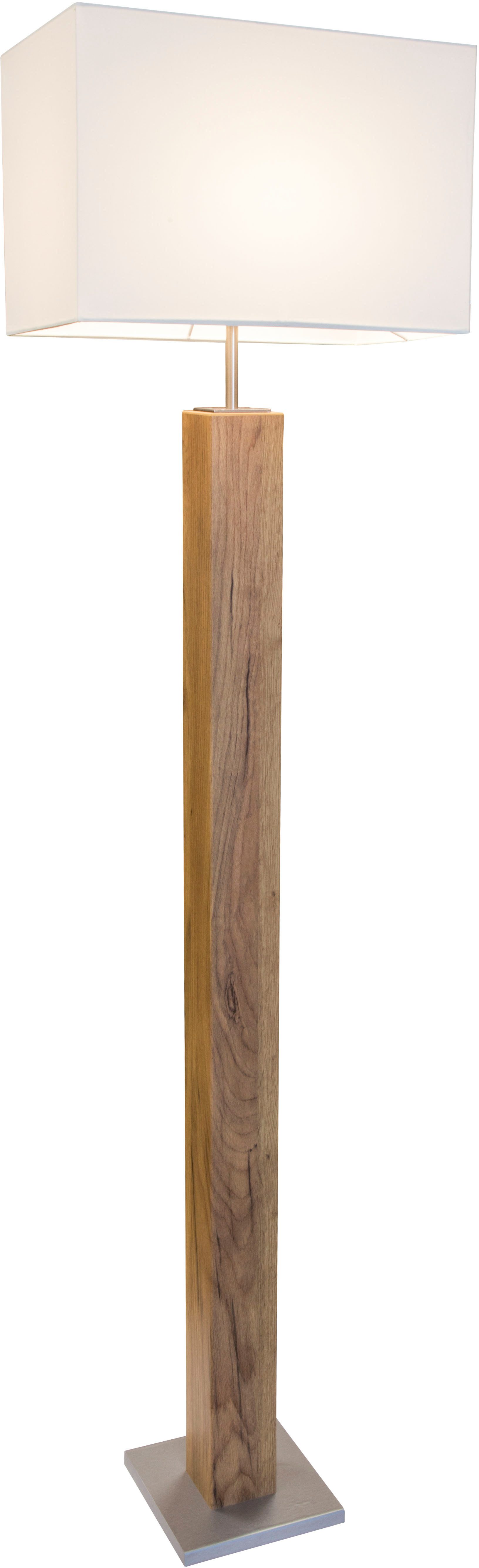 NOWA Stehlampe GUMP, ohne Leuchtmittel, Stehleuchte, Eiche, Textil, Schlafzimmer, Wohnzimmer, Flur