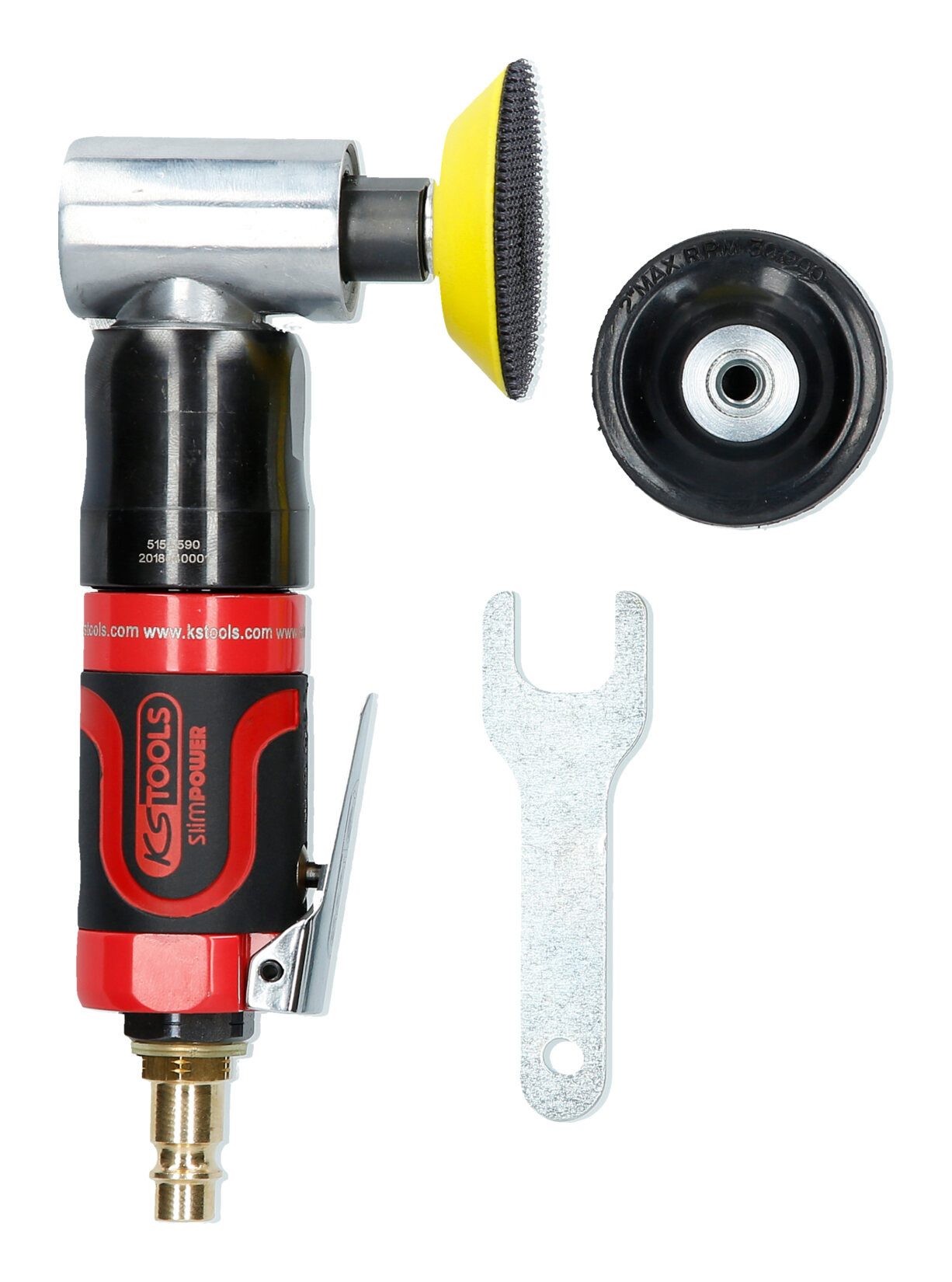 KS Tools SlimPOWER Polishing Machine, 5000 max. RPM, 1/4" Mini Air Polisher