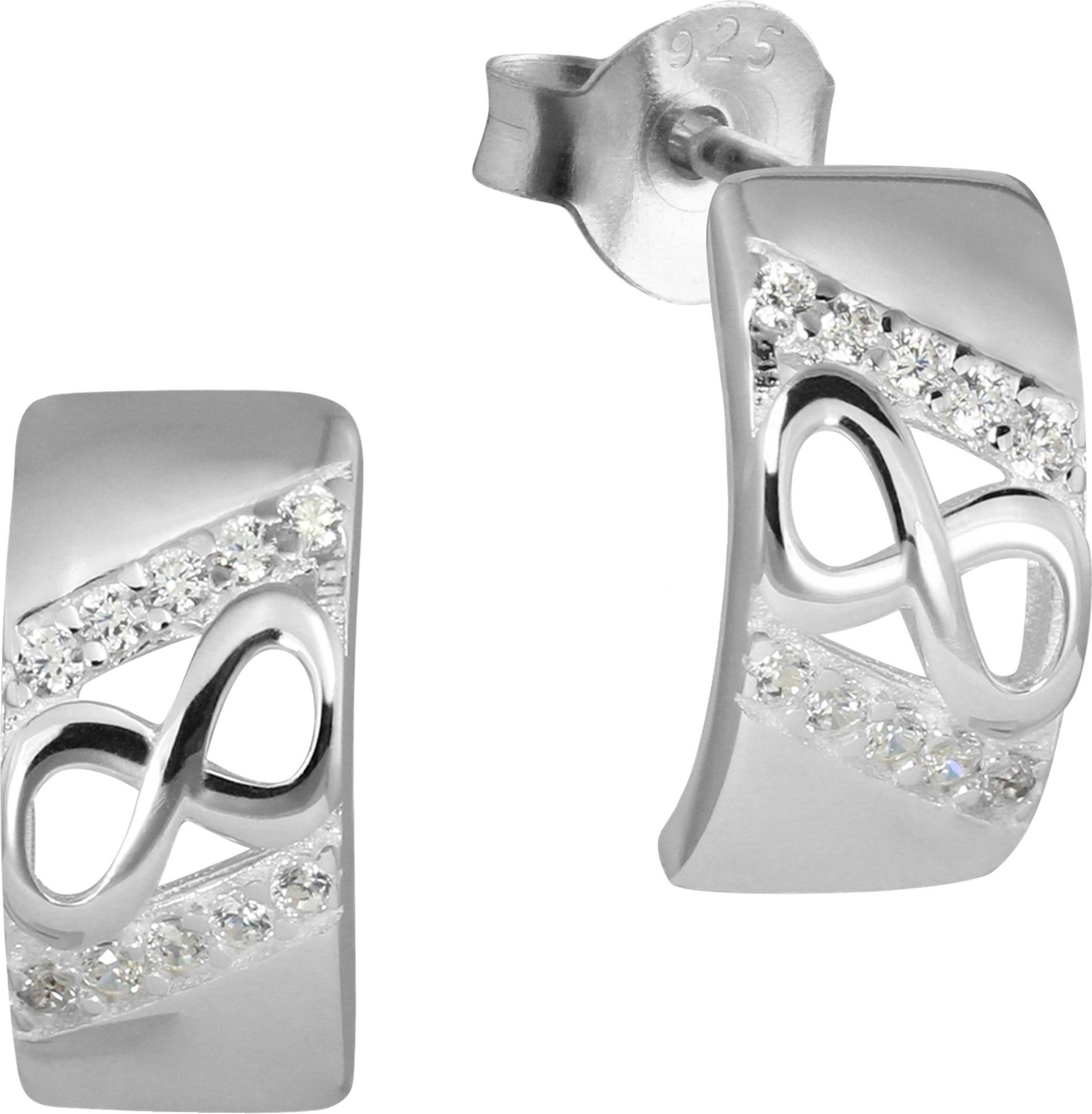 SilberDream Paar Ohrstecker SilberDream Ohrringe Damen 925 Silber (Ohrstecker), Damen Ohrstecker aus 925 Sterling Silber in silber, weiß, Unendlich