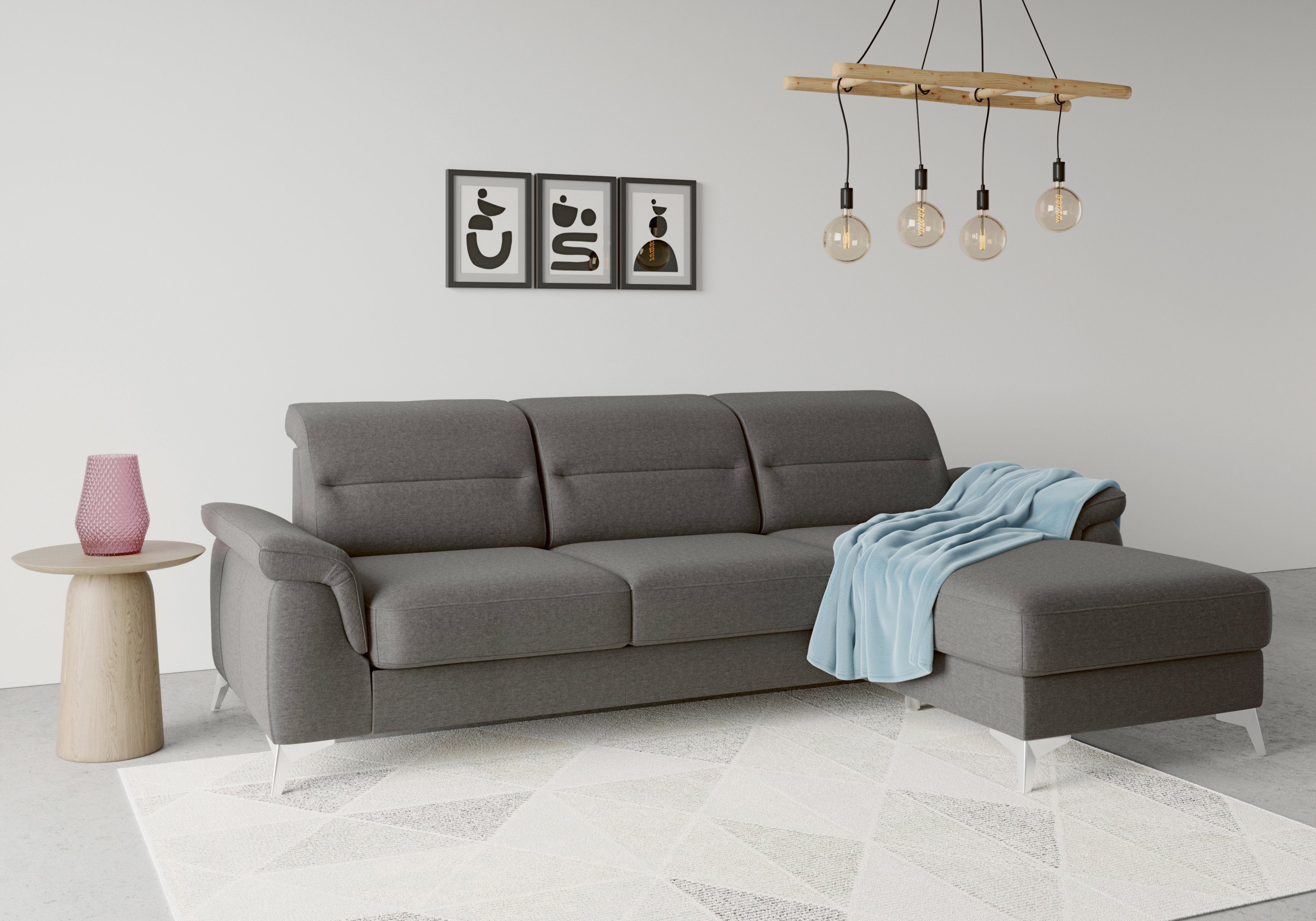 Japans größtes sit&more Ecksofa Sinatra, mit mit Armteilfunktion Kopfteilverstellung und Recamiere, optinal