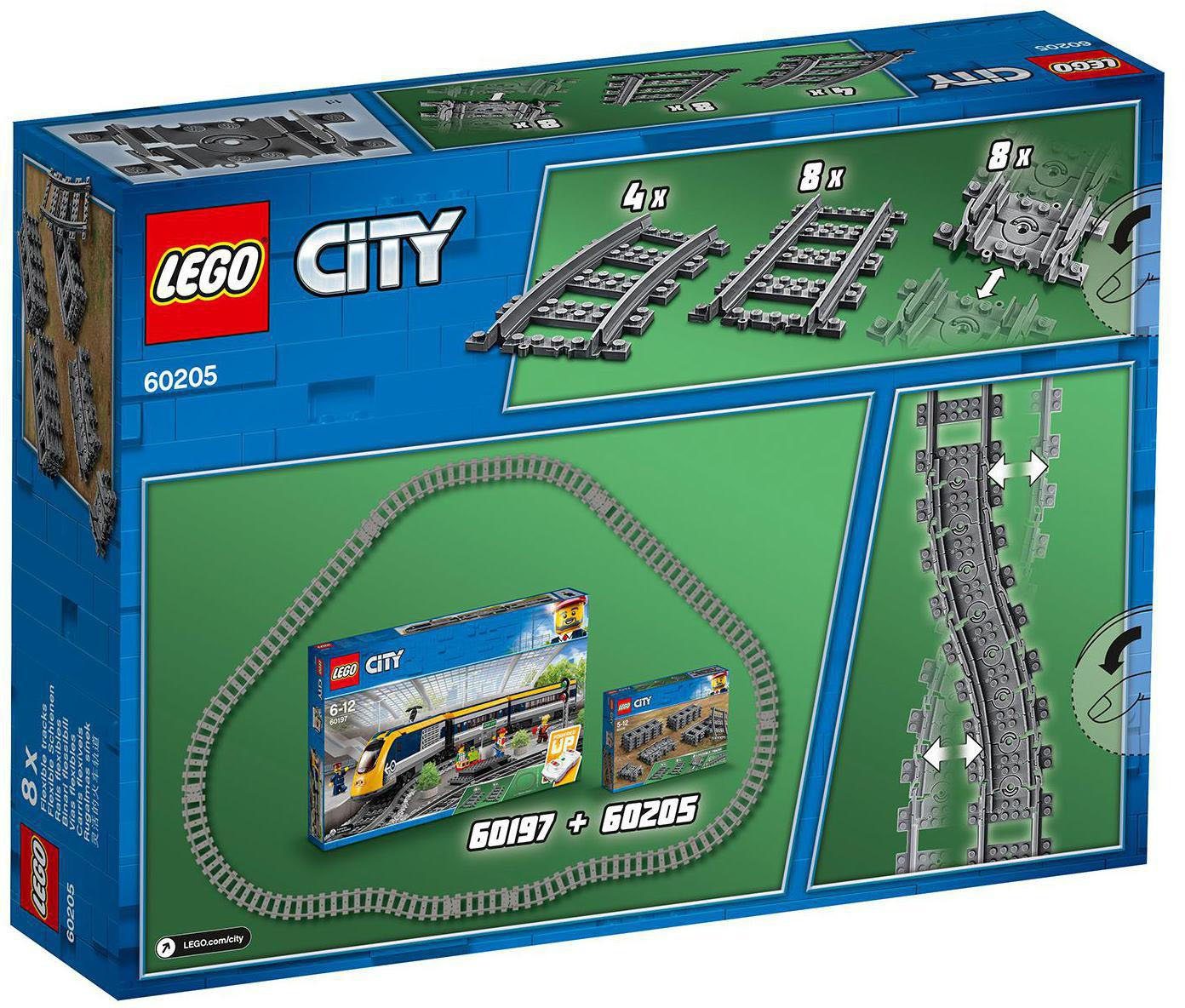 LEGO® Konstruktionsspielsteine Schienen (60205), LEGO® City, St), (20 in Made Europe