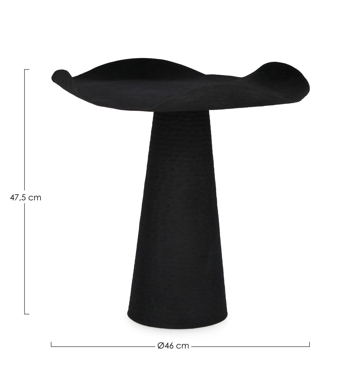 Feeling4Home Beistelltisch Lalita aus Metall Ø 46 cm, Schwarz