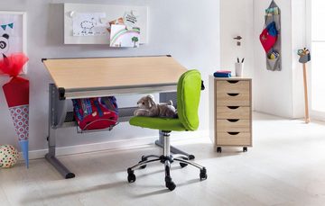 furnicato Bürostuhl Kinder-Schreibtischstuhl ANNA für Kinder ab 6 mit Lehne Rollen Kinder-Drehstuhl