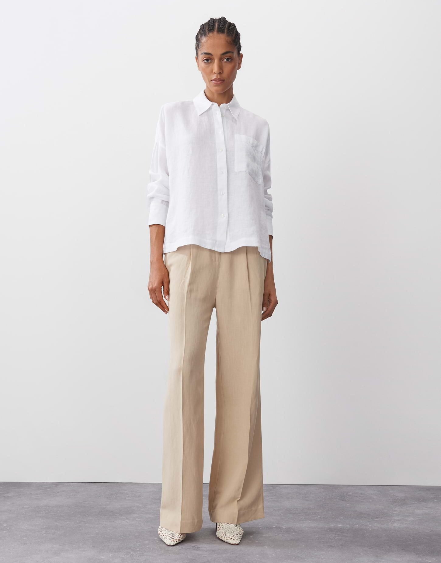 someday Langarmbluse Leinenbluse ZELINOLA