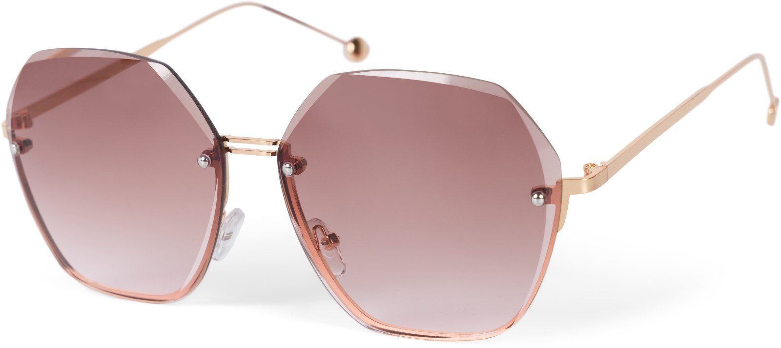 styleBREAKER Sonnenbrille Ovale Oversize Sonnenbrille Diamant Schliff Rahmenlos (1-St) Gradient