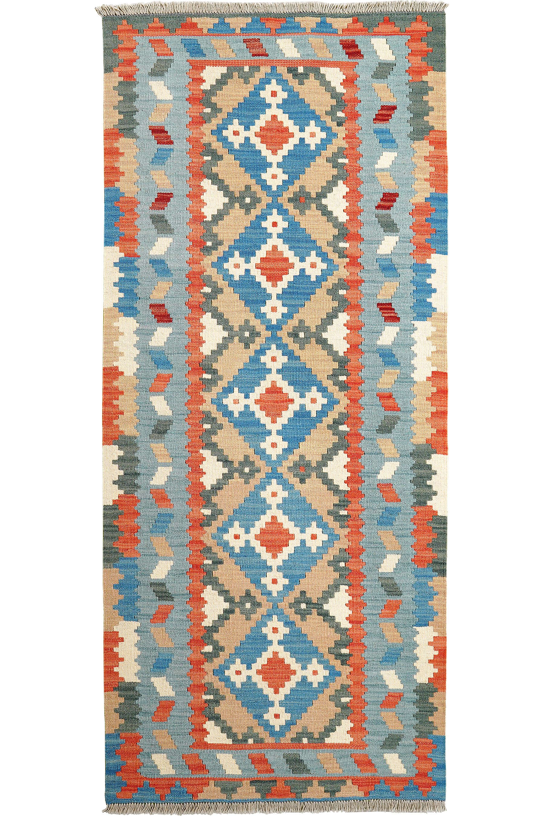 Rugtales Teppich Kelim Gashgai 195x82cm, Lufer, Handgemachtes Unikat, nachhaltig und fair gefertigt