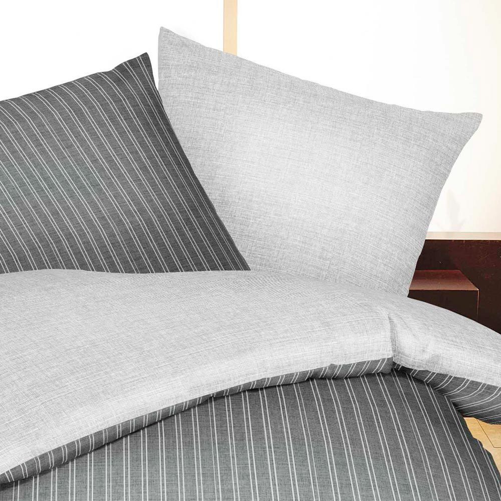 TRAUMSCHLAF Bettwäsche Zeitlos Winterstone, Biber, 3 teilig, flauschig weic günstig online kaufen