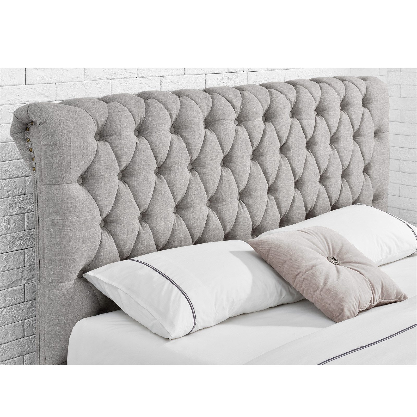 HTI-Living Bett Bett mit Stauraum 180 x 200 (Stück, 1-tlg., 1x Bett Claire 180 mit Lattenrost, ohne Matratze und Dekoration), Doppelbett mit Knopfsteppung