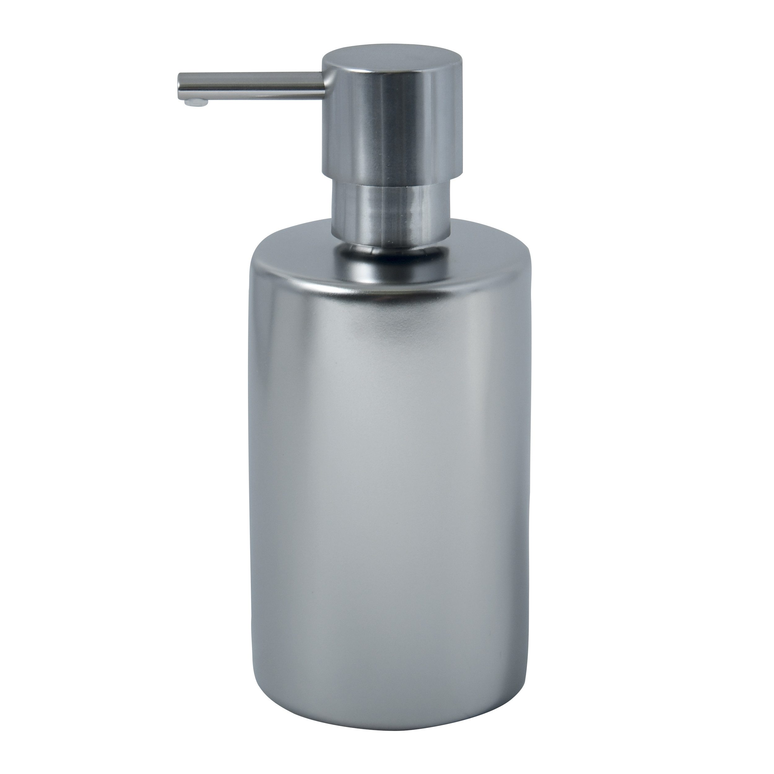 spirella Seifenspender Spirella Seifenspender Tube, Porzellan, 300ml, matt silber, Keramik, elegant-festliches Finish, 300 ml, Silber matt