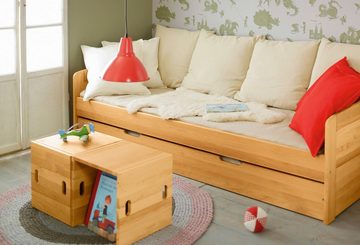 BioKinder - Das gesunde Kinderzimmer Funktionsbett Nico, 90x200 cm Schlafsofa mit Lattenrost