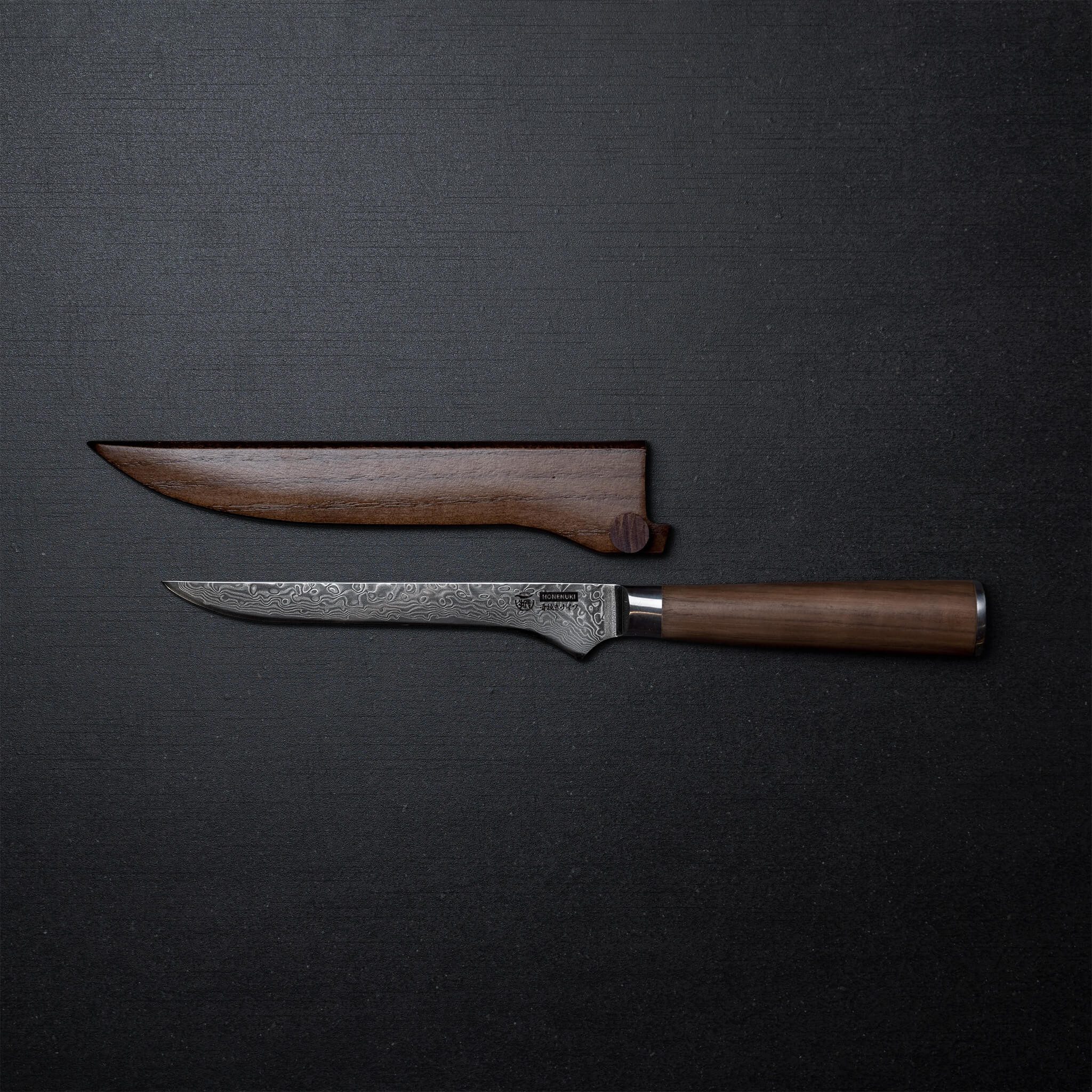 HITOFURI® Damastmesser HITOFURI® HONENUKI Damaskusmesser Universalmesser Premium Messer, inkl. einer edlen Holzbox, Messerscheide, Pflegetuch sowie Pflegeöl