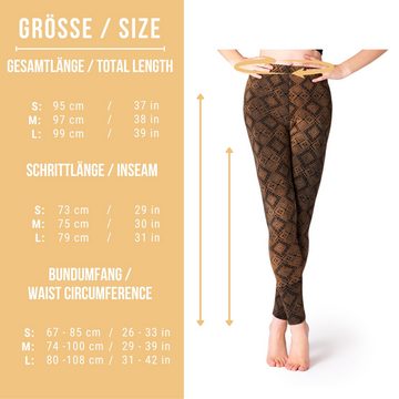 PANASIAM Leggings Unikat Batik Leggings mit orientalischem Muster Goa Hose handgefertigt aus natürlicher Viskose und elastisch ideal für Yoga Sport Fitness