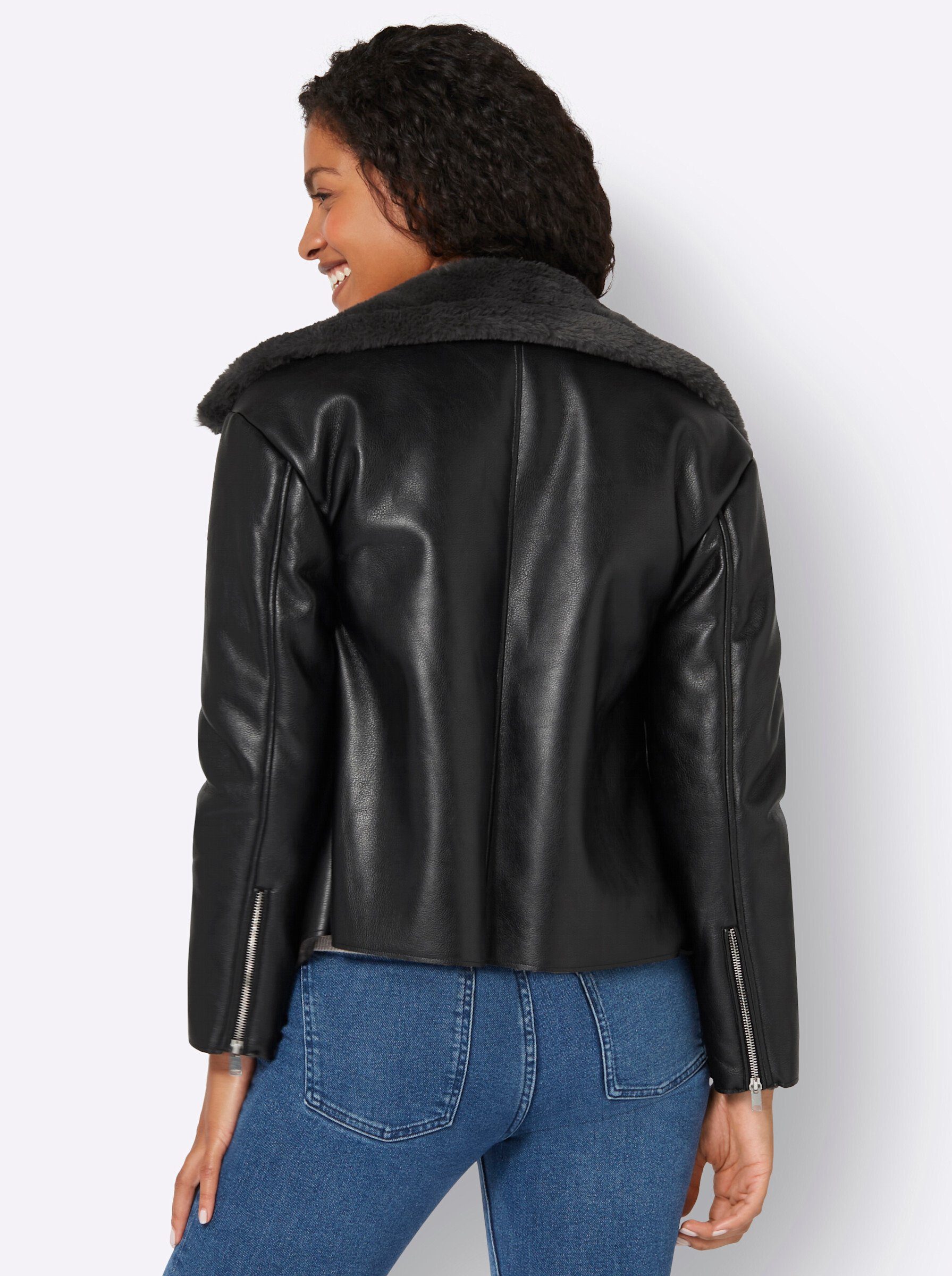 Witt Allwetterjacke Lederimitat-Jacke Langarm