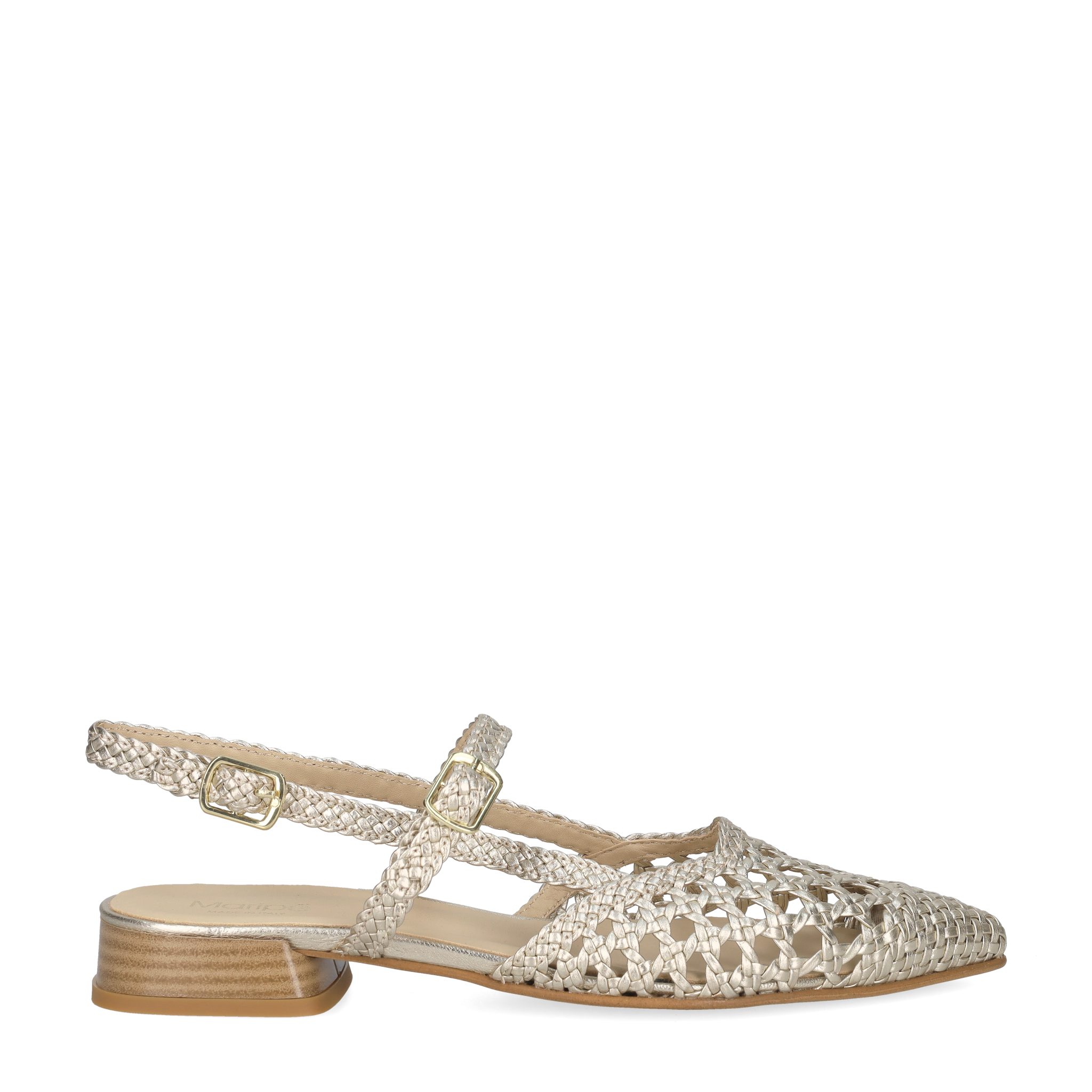 Maripé Maripé BENEDETTA V.1 PLATINO, Peeptoes & Slingpumps, Gold, Damen Pee günstig online kaufen