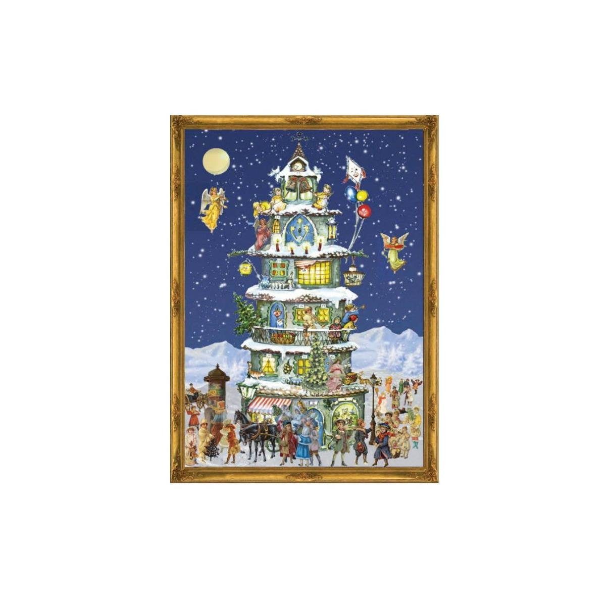 Adventskalender - - x Sellmer 35,5cm Weihnachtsturm, Richard Verlag 26,5cm 70104 Adventskalender