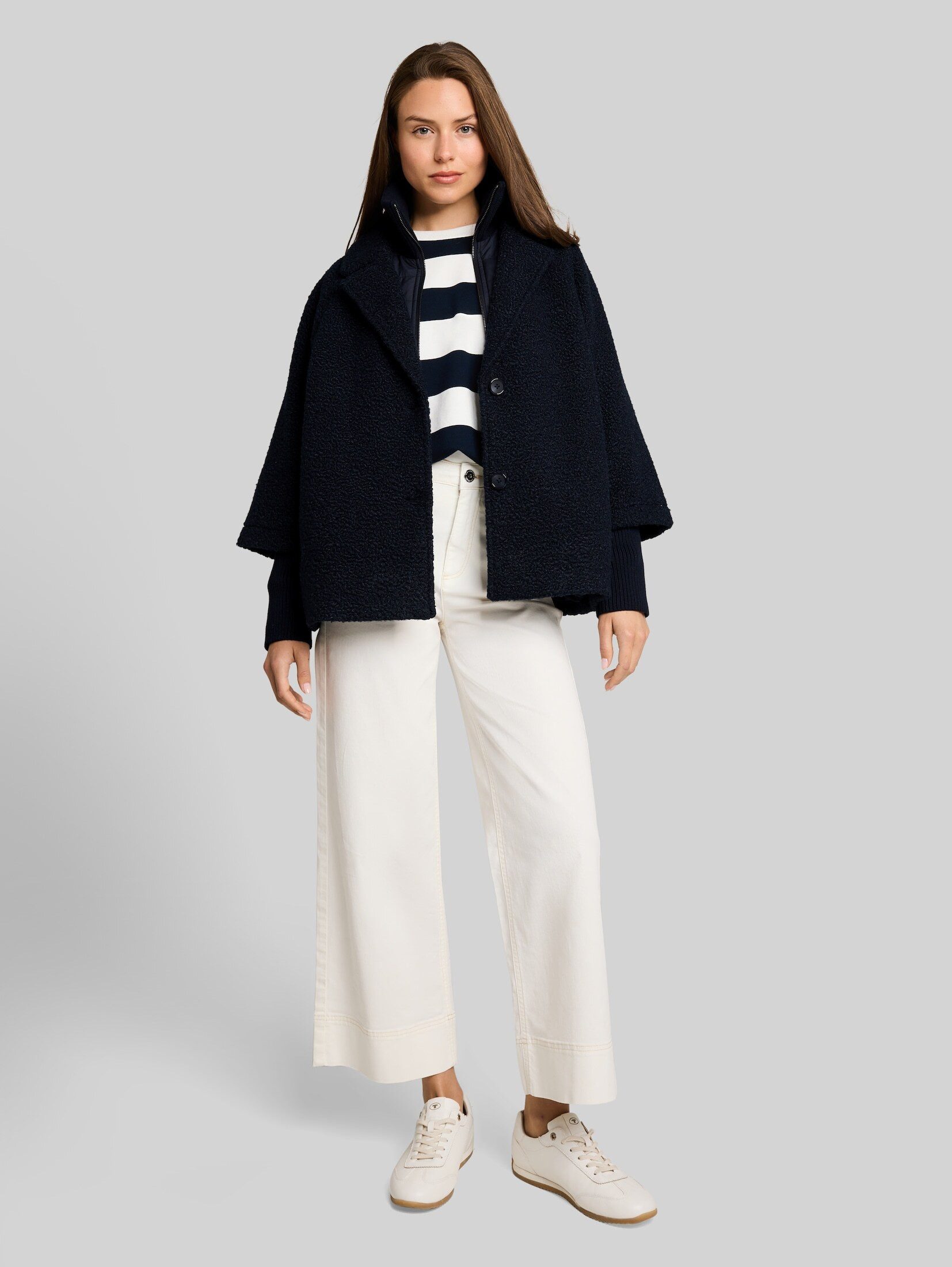 TOM TAILOR Sommerjacke Jacken Cosy Cape Jacke im 2-in-1-Look – Bild 5 von 5