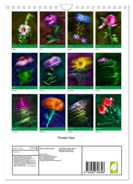 CALVENDO Wandkalender Floraler Tanz (Wandkalender 2024 DIN A4 hoch), CALVENDO Monatskalender