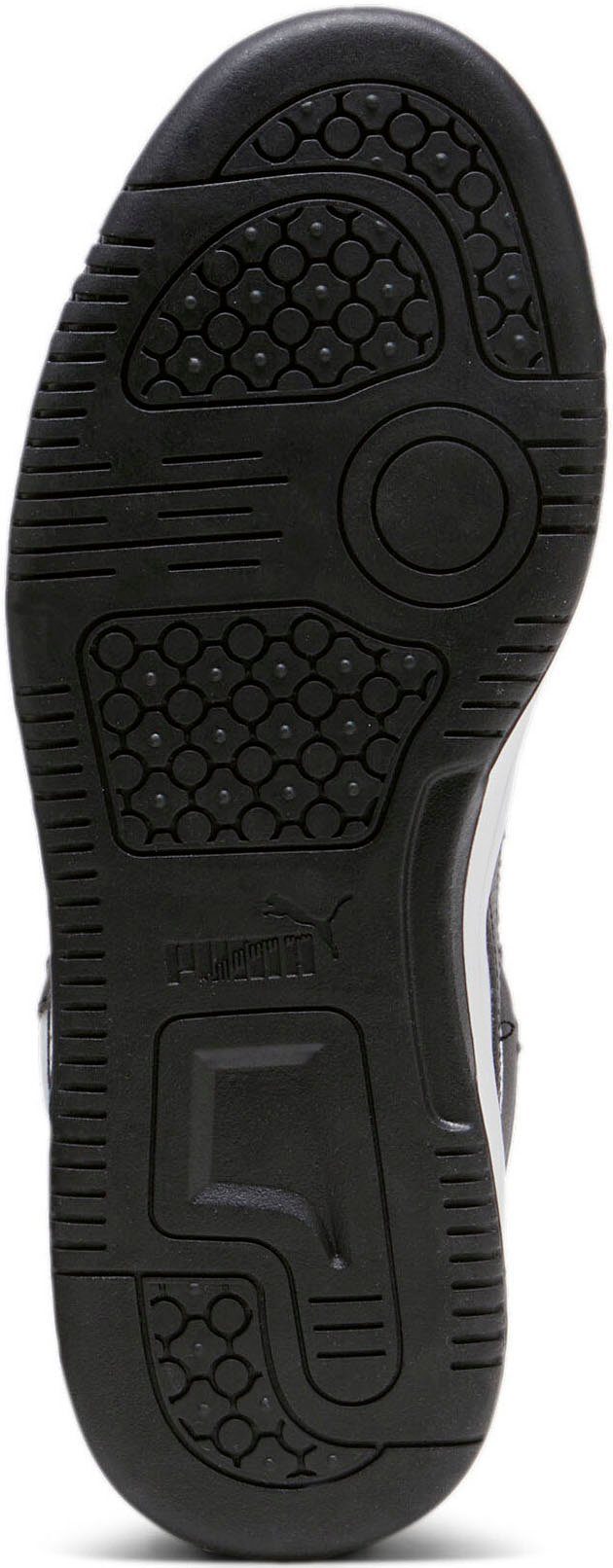 PUMA REBOUND JR Black-Shadow Sneaker MID PUMA White-PUMA Gray V6