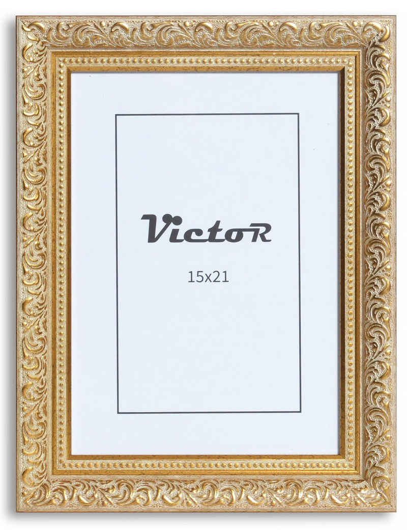 Victor (Zenith) Bilderrahmen Rubens, Bilderrahmen 15x21 cm Grün Gold A5, Bilderrahmen Barock, Antik