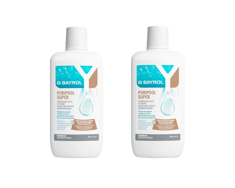 Bayrol Poolpflege SPARSET 2xBayrol Puripool Super 1Liter Wintermittel Pool Überwinterung