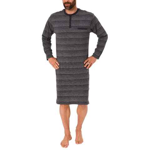 Normann Pyjama Herren Nachthemd langarm Streifenoptik - auch in Übergrößen