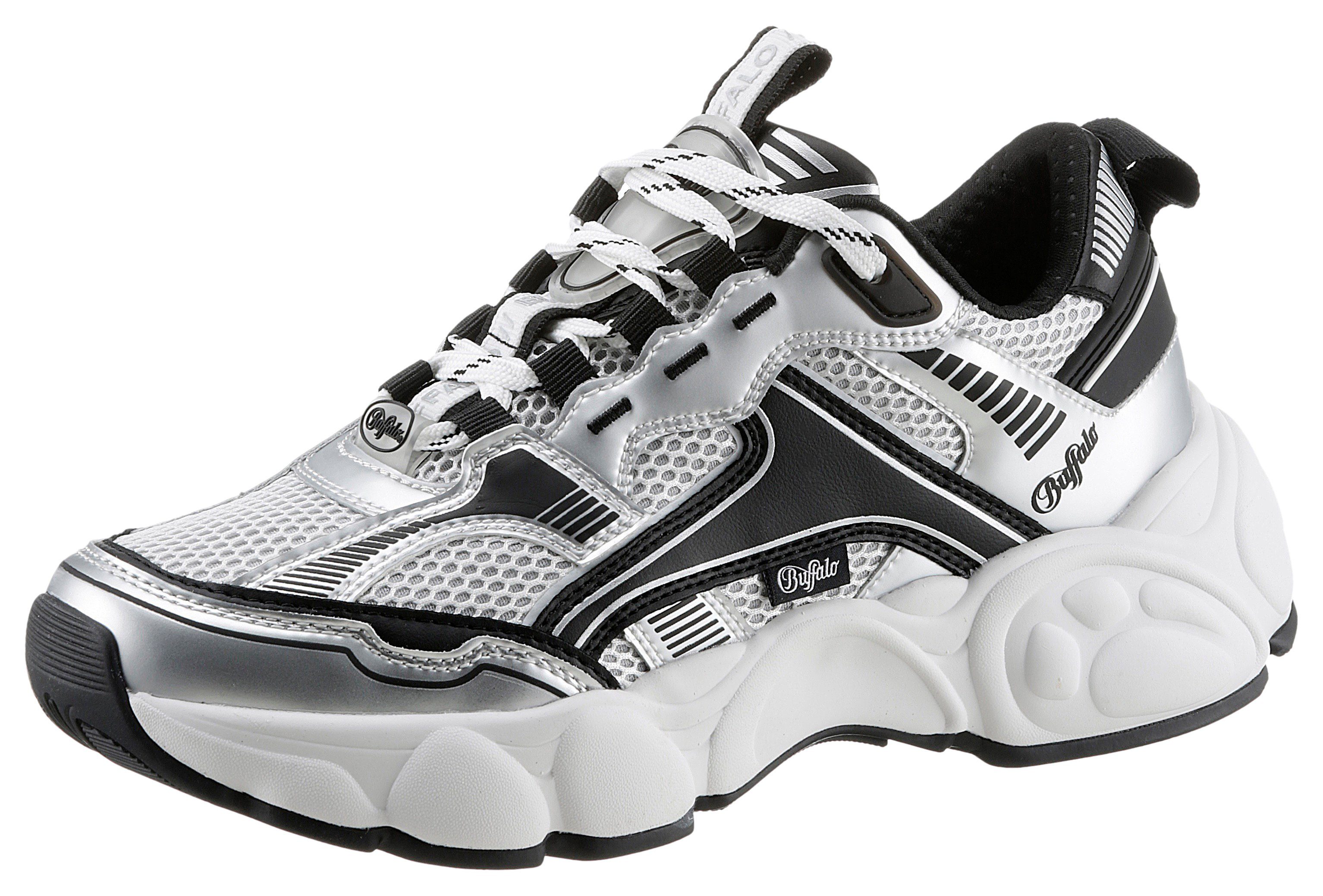 Buffalo CLD RUN JOG Sneaker mit softem Schaftrand silber-schwarz