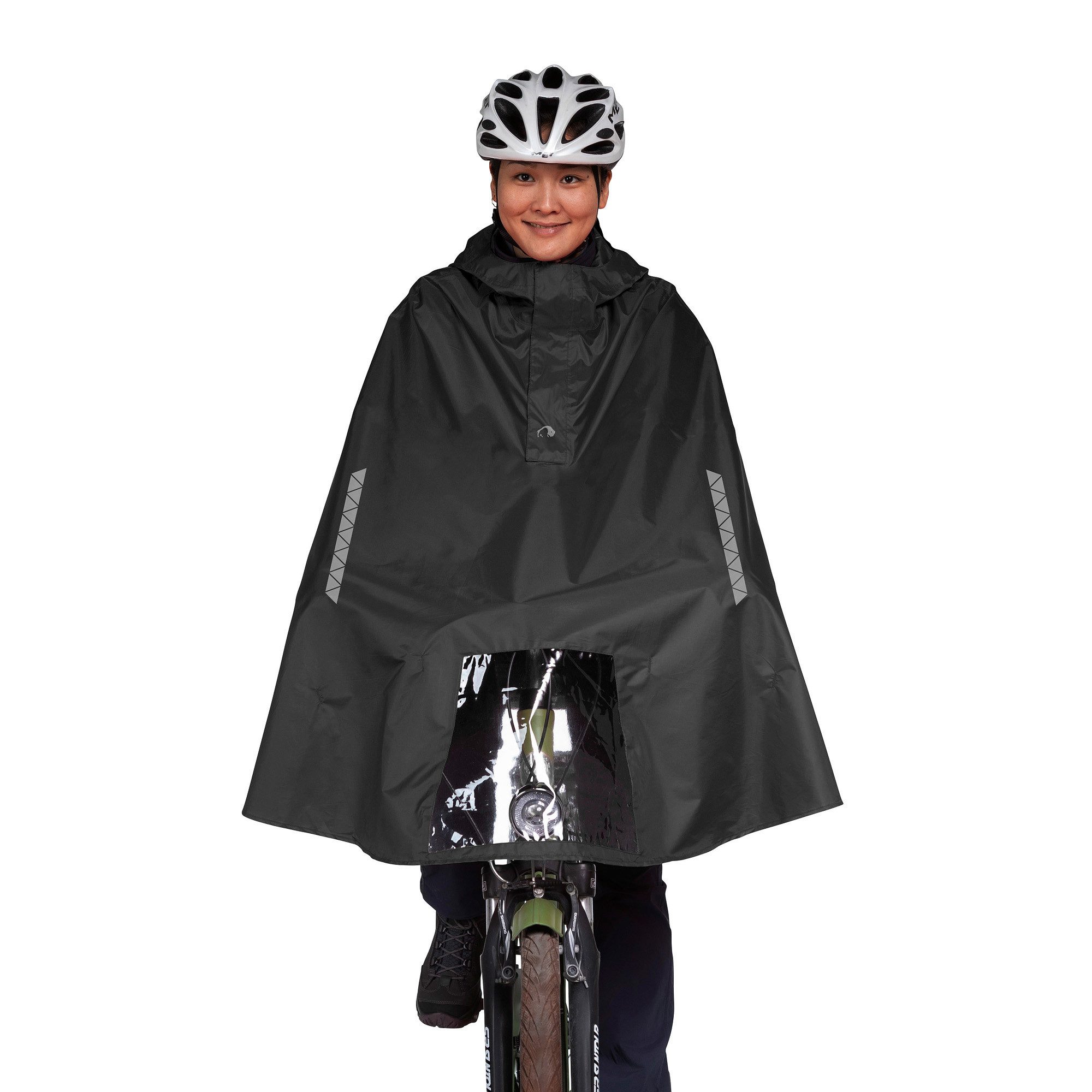TATONKA® Regenponcho Bike Poncho - Wasserdichter Fahrrad-Cape mit Kapuze und Sichtfenster In mehreren Größen verfügbar