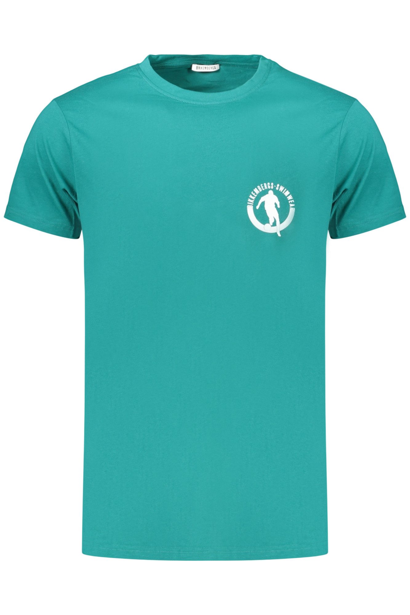 Bikkembergs T-Shirt Herren Kurzarm-T-Shirt in Grün mit Rundhals und