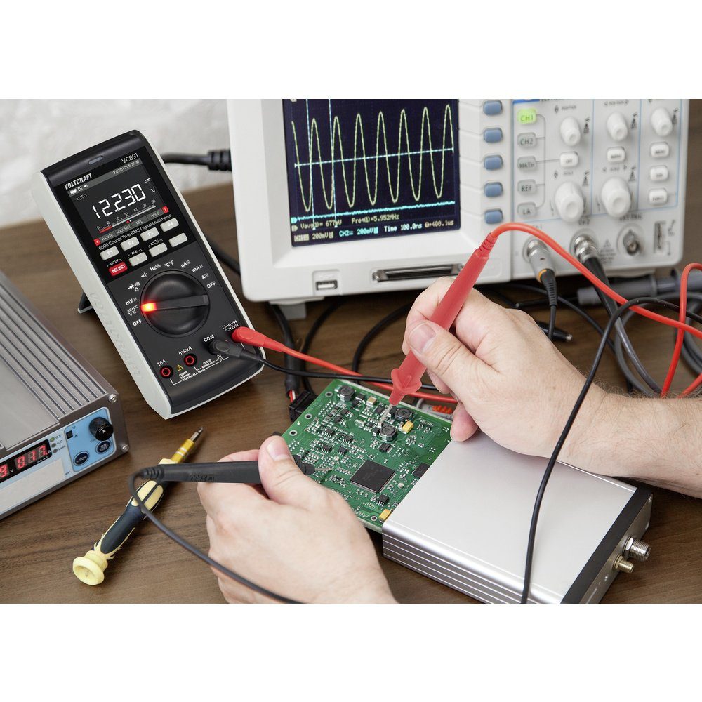 (ISO) kalibriert C, VOLTCRAFT Hand-Multimeter VC891 (VC891) Datenlogger digital Spannungsprüfer VOLTCRAFT