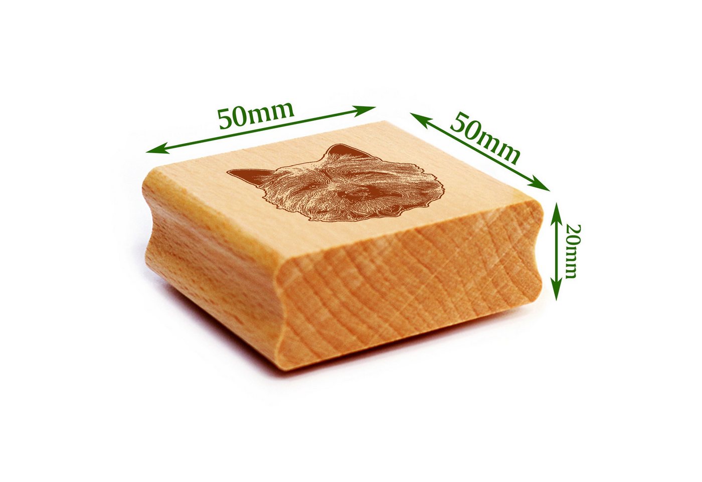 Thumbnail - Dekolando Stempel Motivstempel Cairn Terrier Stempel Hund Holzstempel 38 x 48 mm