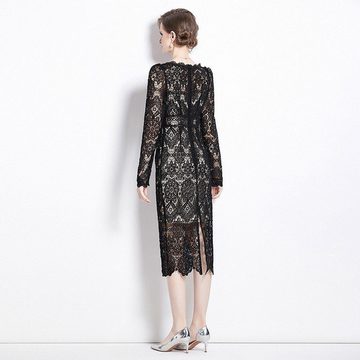 AFAZ New Trading UG Spitzenkleid Langes Kleid mit durchbrochener Spitzenrock