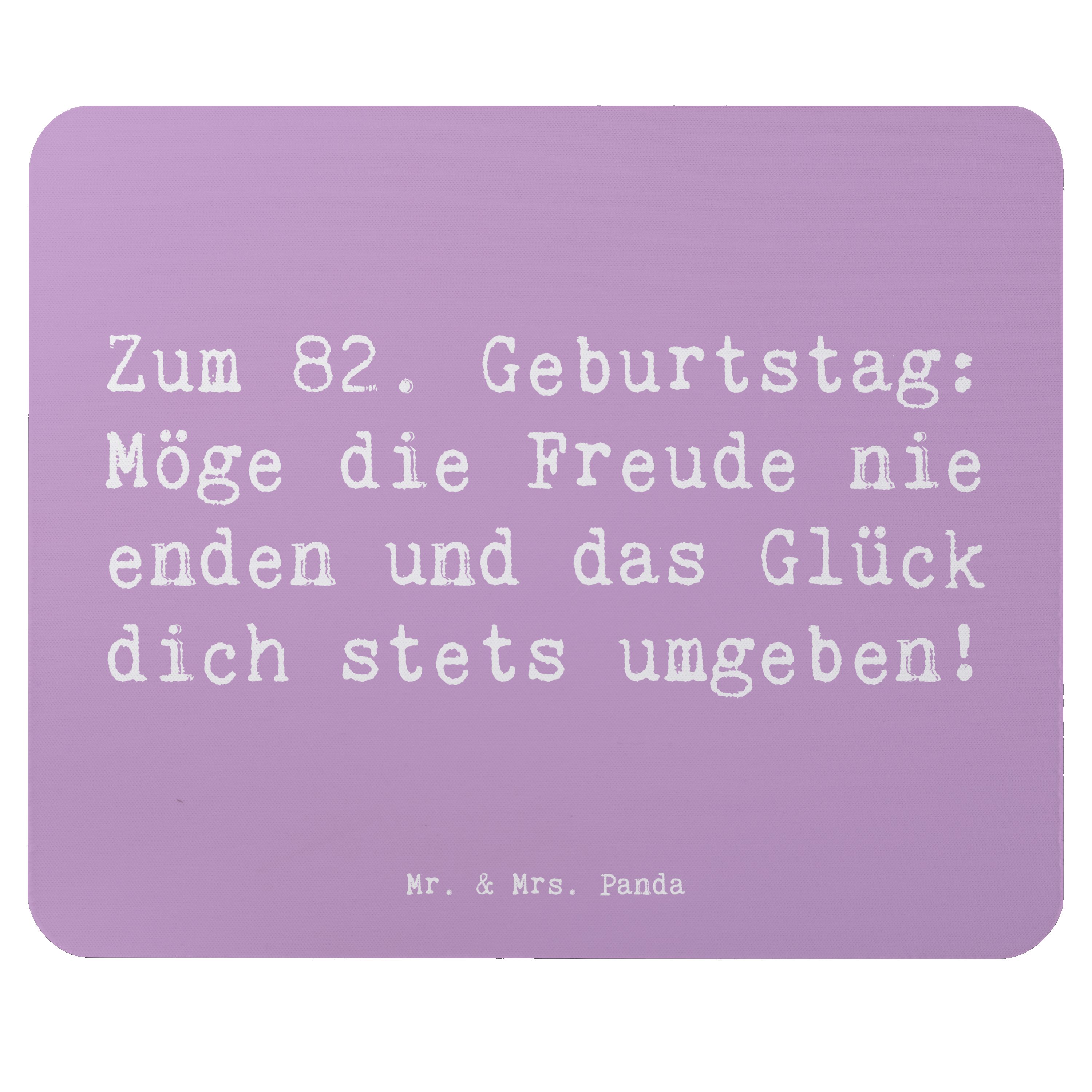 Mauspad Spruch 82. Geburtstag Freude - Lavendeltraum - Geschenk, Jubilar, her