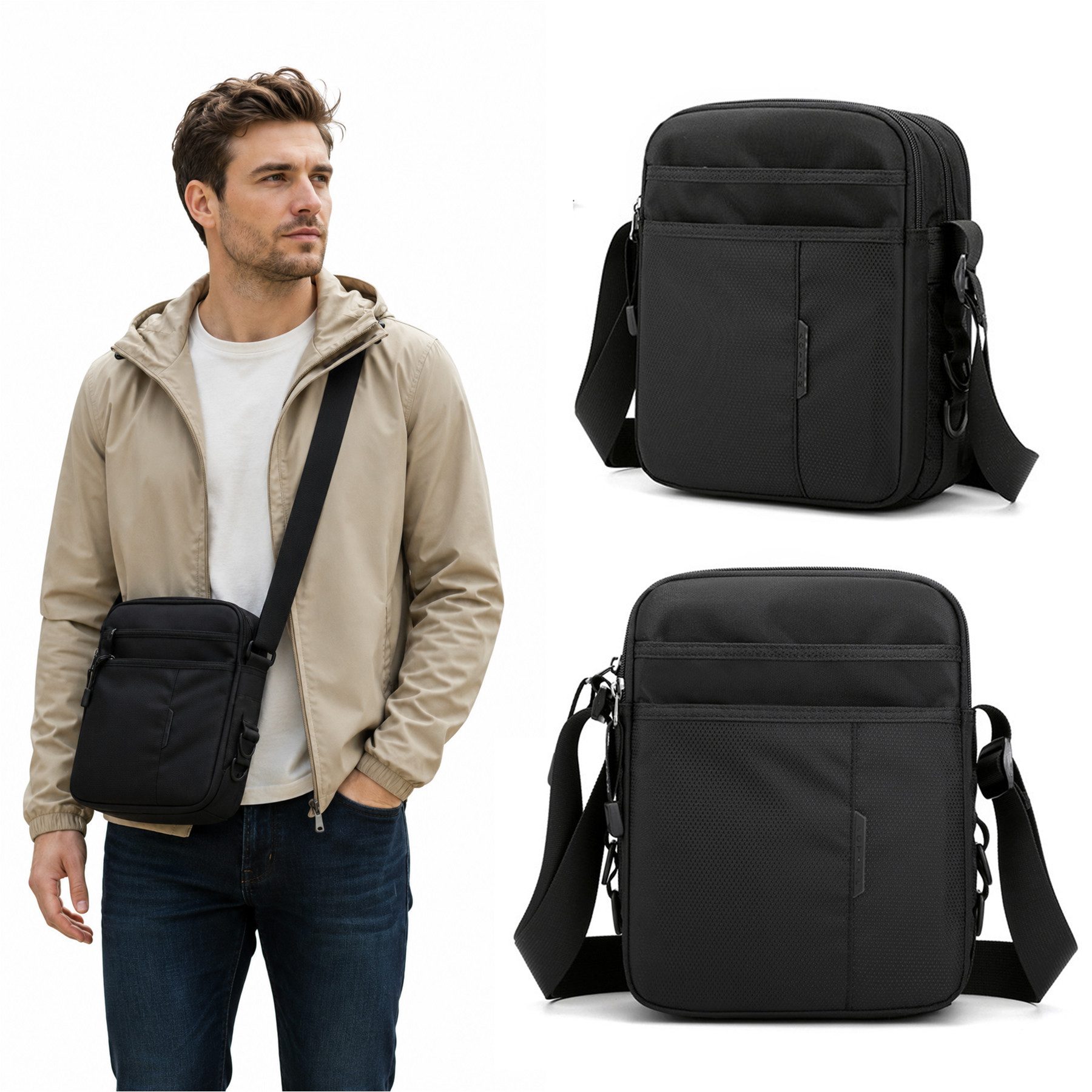 Keyura Umhängetasche shoulder bag Herren Oxford Herren Tasche männer umhängetasche (Wasserdicht Schultertasche, Crossbody Bag Backpack, Crossbody, Reise Arbeitstasche, für Männer Messenger Bag), für Männer und Frauen, die Outdoor-Sportarten wandern