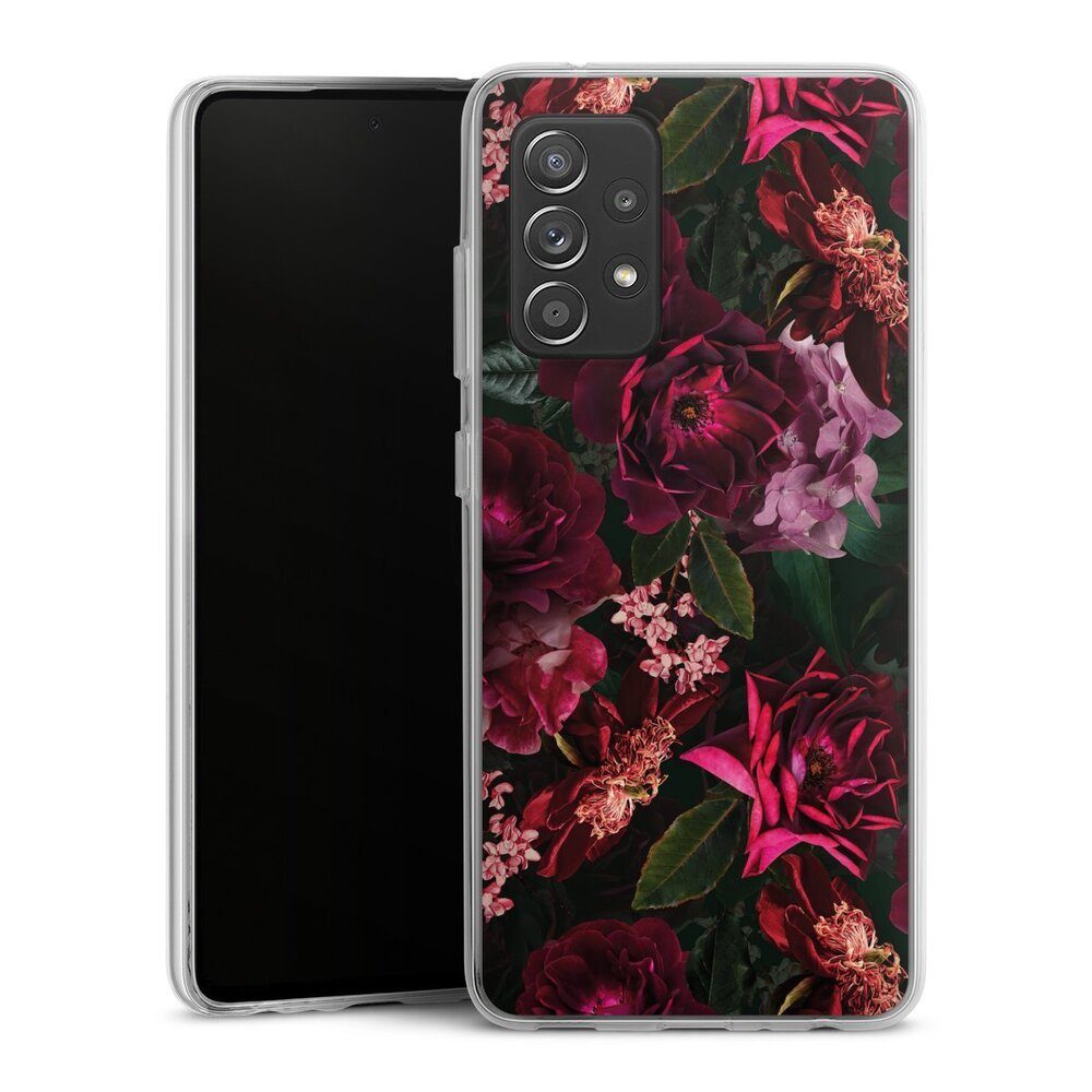 DeinDesign Handyhülle Rose Blumen Blüte Dark Red and Pink Flowers, Samsung Galaxy A52s 5G Silikon Hülle Bumper Case Handy Schutzhülle