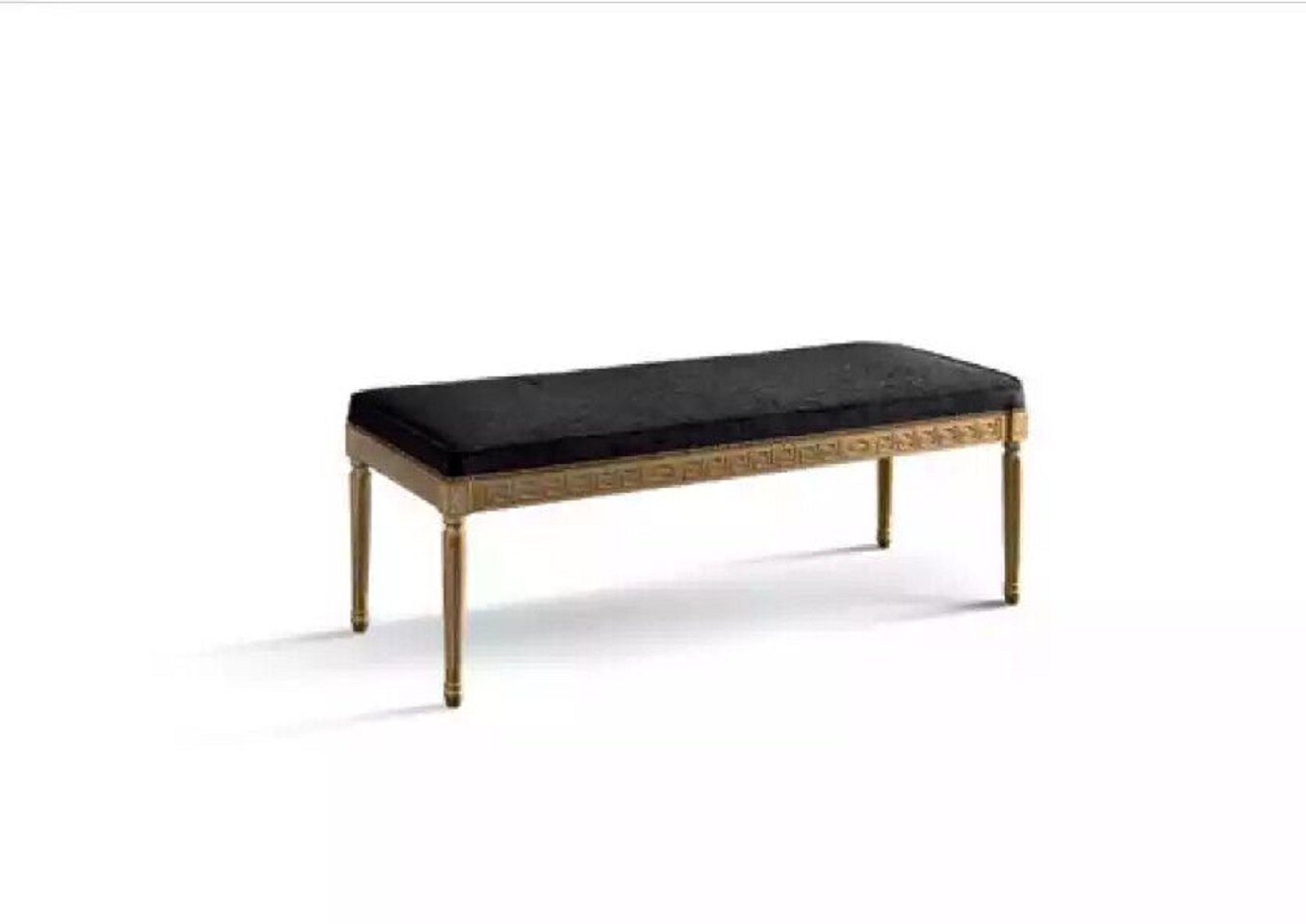 JVmoebel Sitzbank Schwarz Sitzbank Designer Wohnzimmer Klassischer Möbel Neu (1-St., Sitzbank), Made in Italy