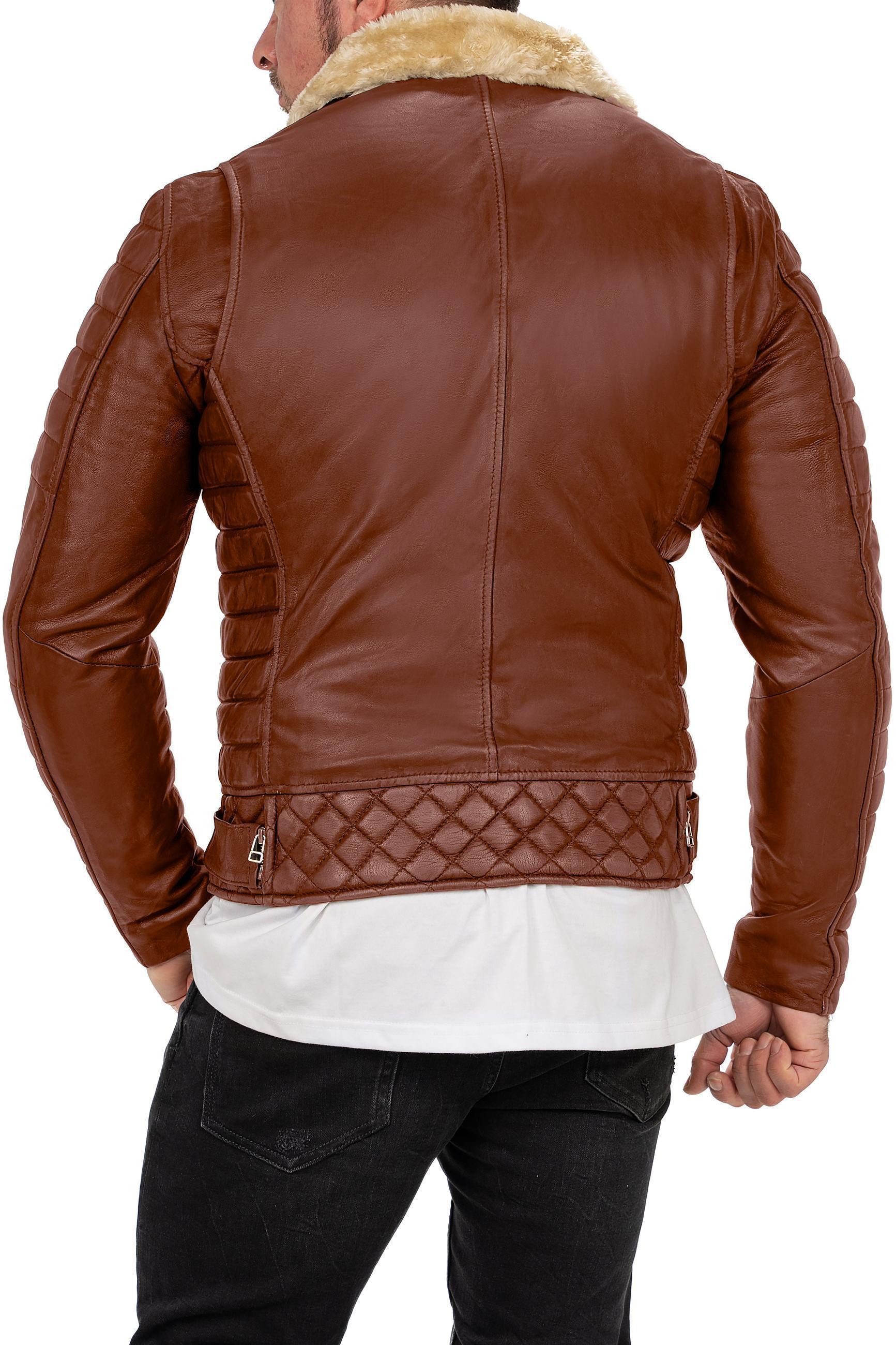 Reichstadt Lederjacke Herren Bikerjacke RS008LUX gefüttert günstig online kaufen