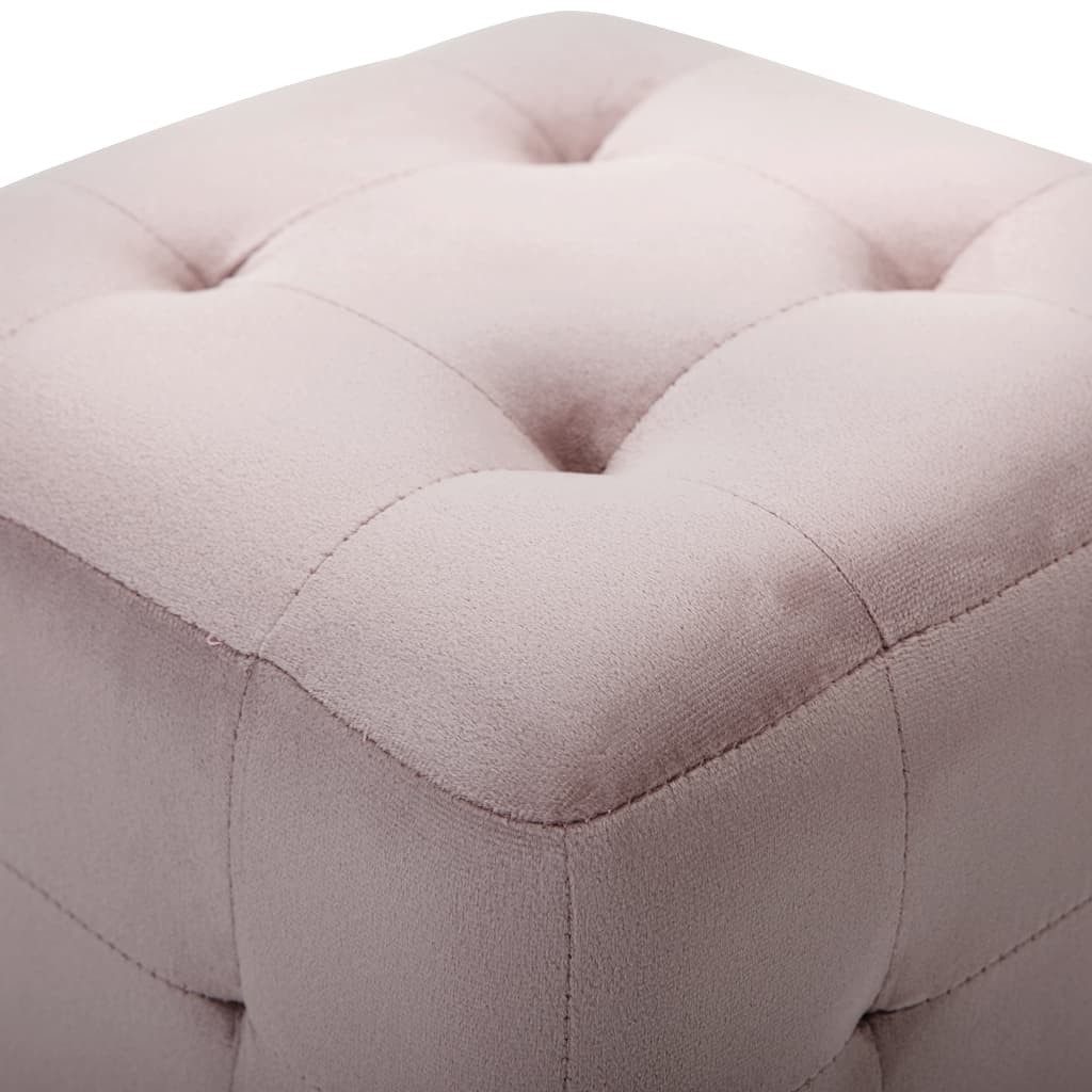 vidaXL Nachttisch Nachttische 2 Stk. Rosa 30×30×30 cm Samtstoff (2-St)