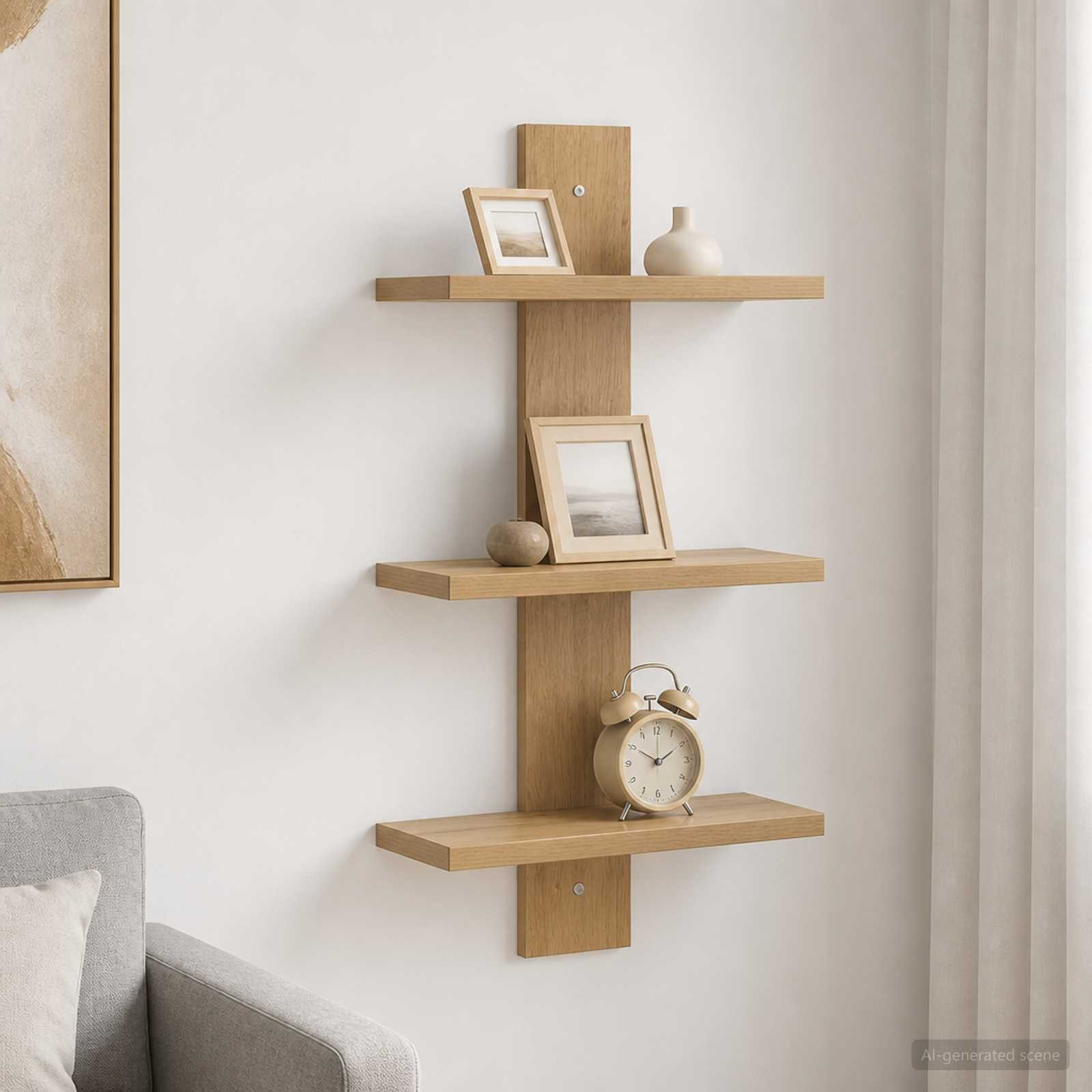 vidaXL Regal Wandregal Artisan-Eiche 30 x 13.5 x 64.5 cm Holzwerkstoff, 1-tlg. – Bild 2 von 5