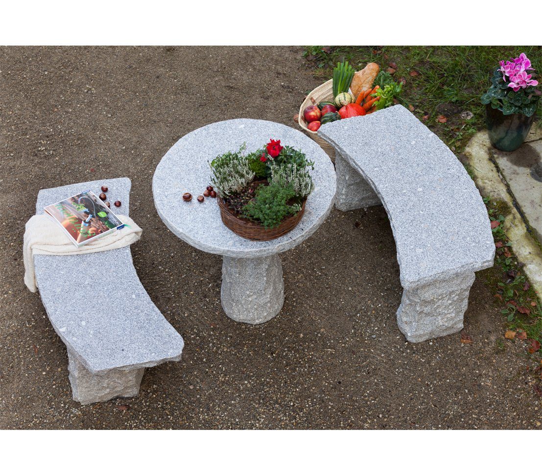 grau/braun Granit/WPC ca Dehner Gartenbank mit Pflanztrog 145 x 45 x 35 cm 2-Sitzer 