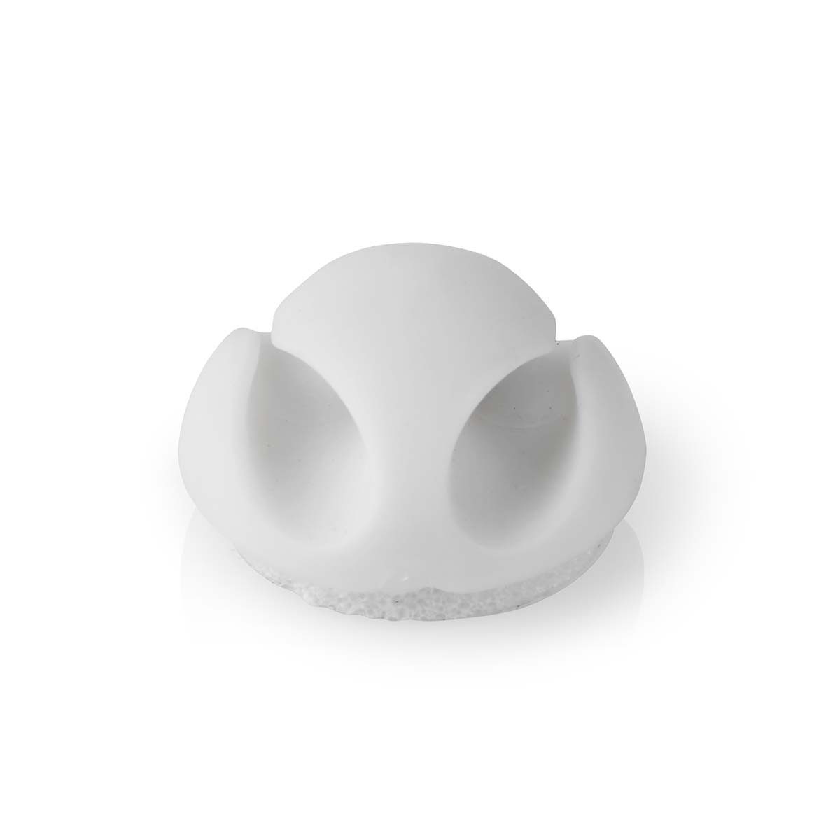 Nedis Kabelkanal CMGC20026WT (6-St), Kabelclip mit selbstklebender Fläche, ideal für Schreibtische, Wände