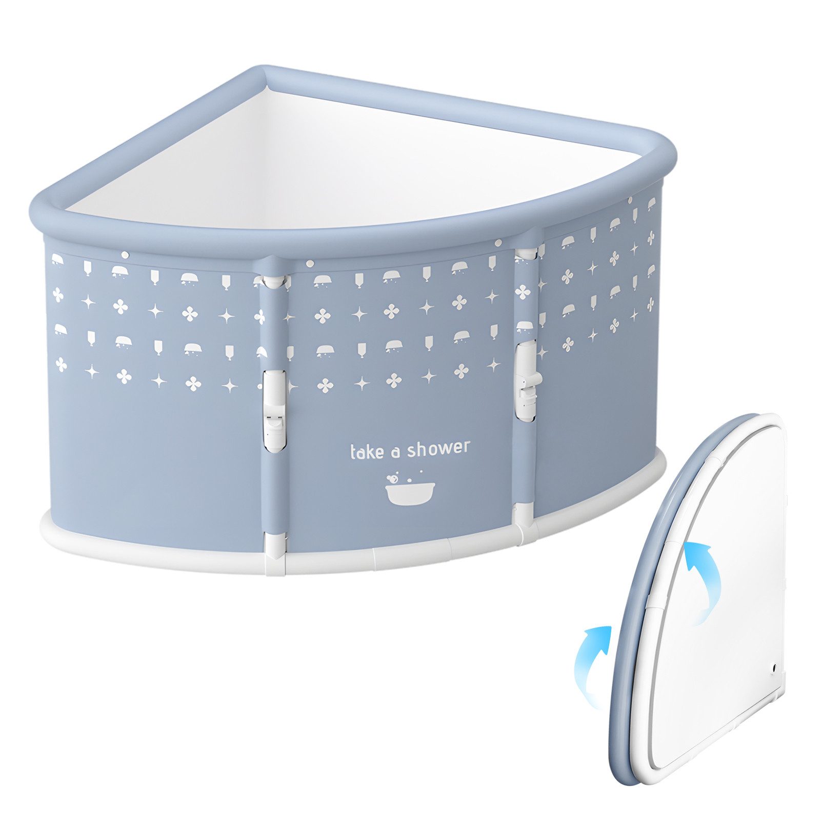 Rutaqian Babybadewanne für Kinder, faltbarer fächerförmiger Badekübel, Haus günstig online kaufen