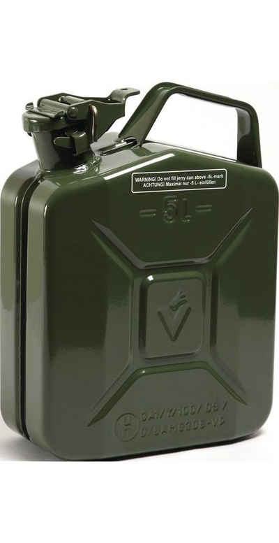 Valpro Aufbewahrungsbox Kraftstoffkanister Inhalt 5 l Olivgrün RAL 6003 Stahlblech L230xB120xH310mm